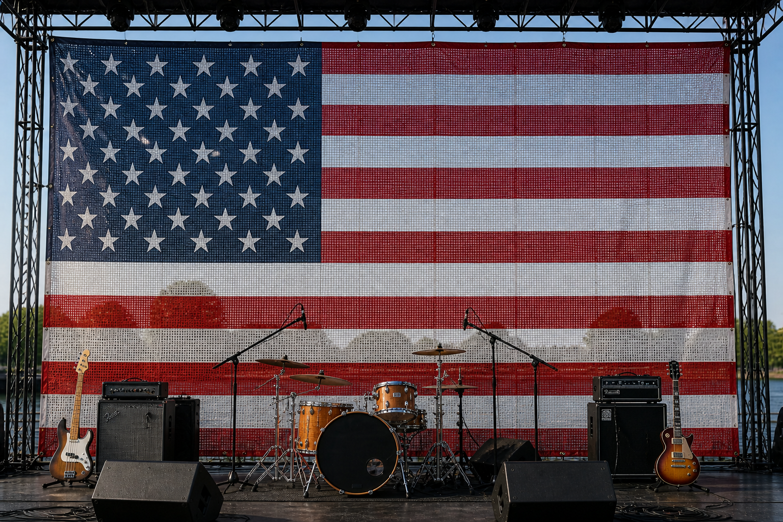 Backstage & Flag Sponsor